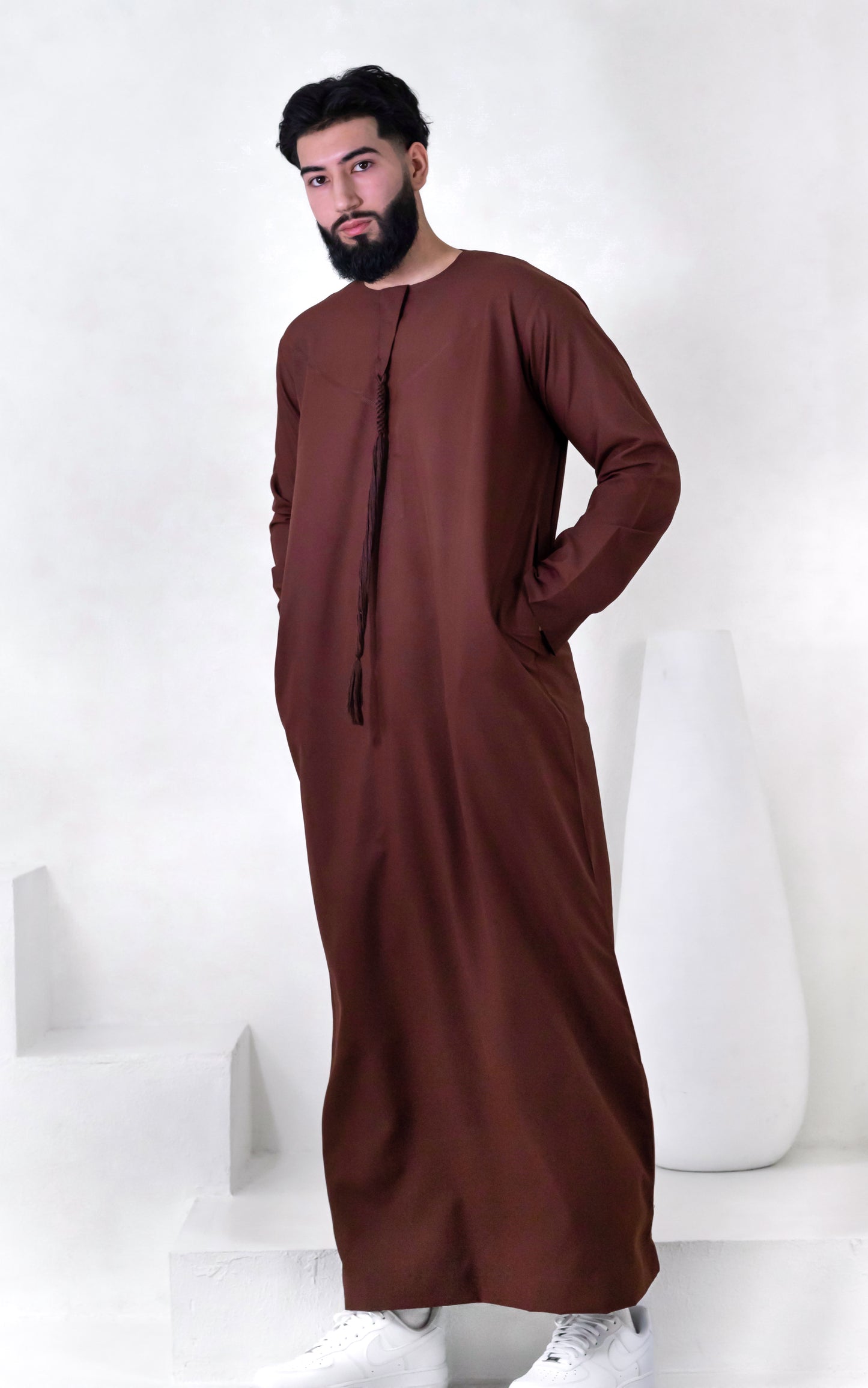 Premium Emirati Thobe: Rust
