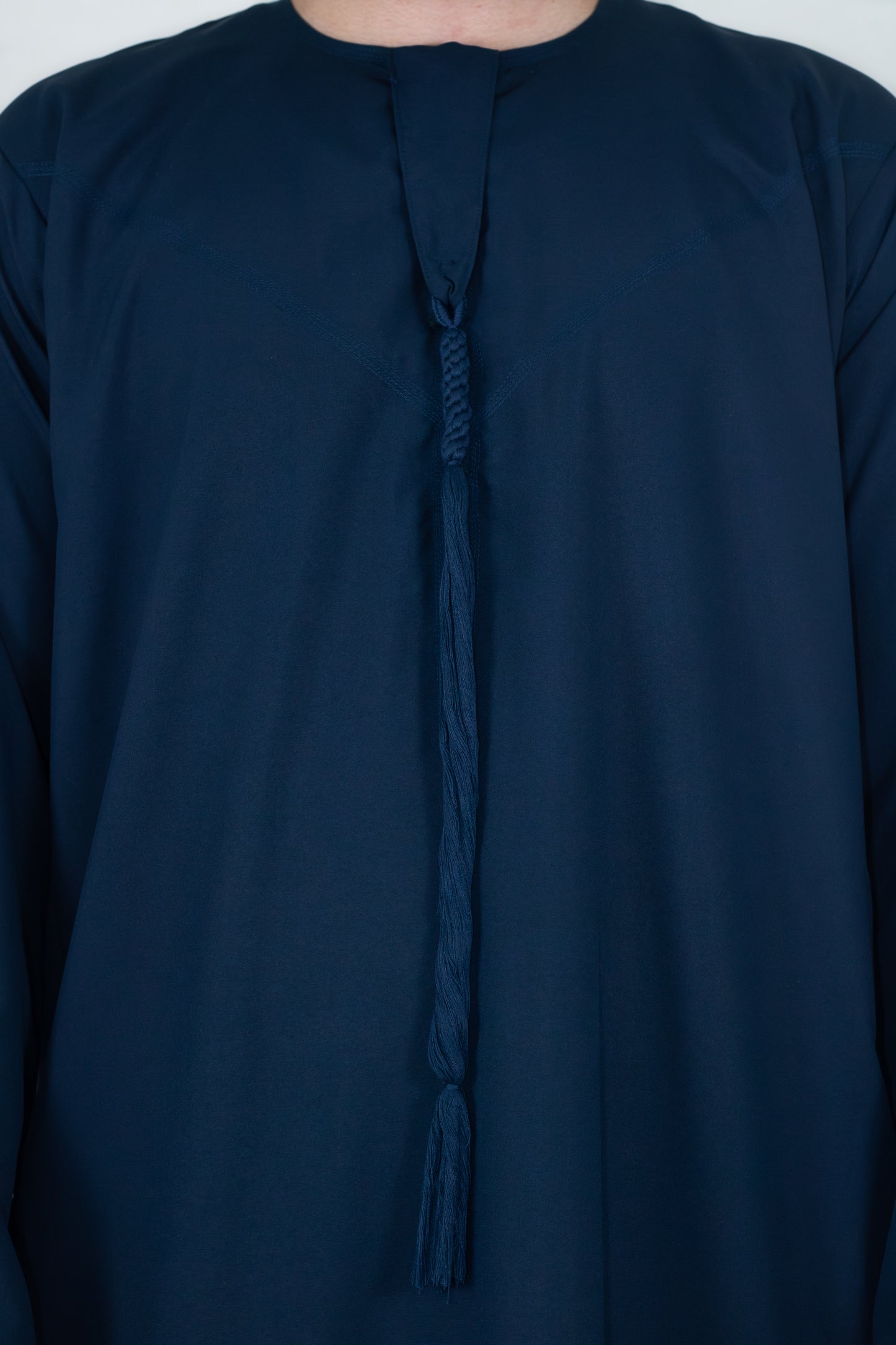 Premium Emirati Thobe: Midnight Blue