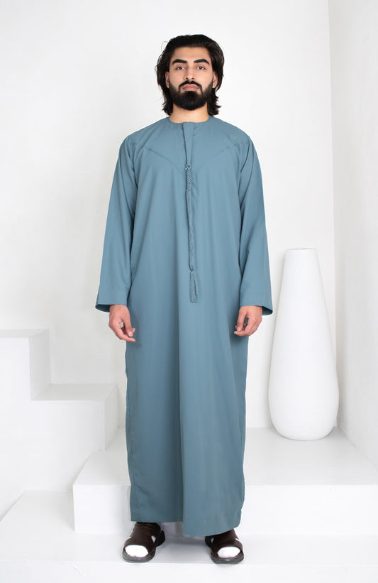 Premium Emirati Thobe: Teal