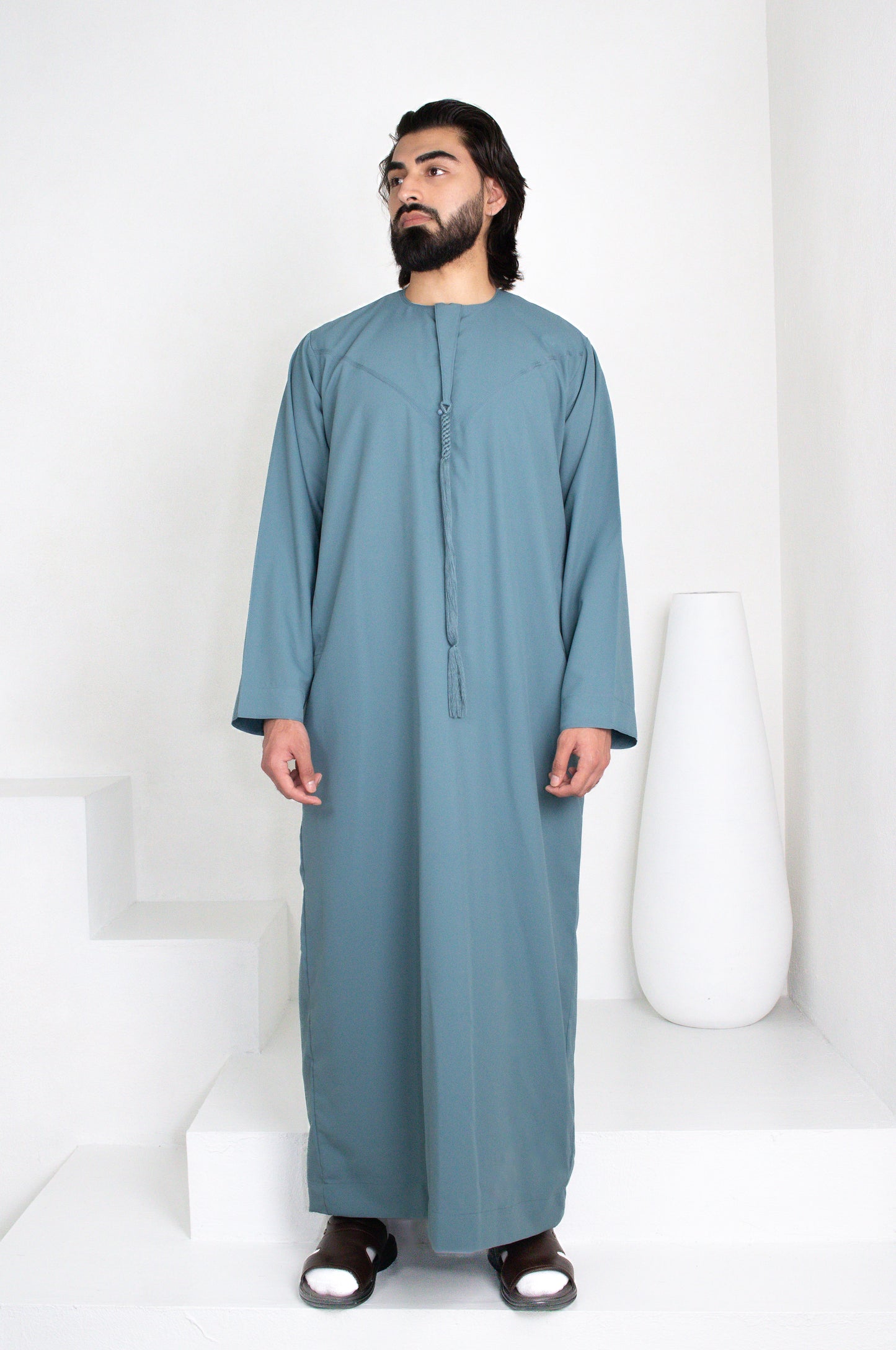 Premium Emirati Thobe: Teal