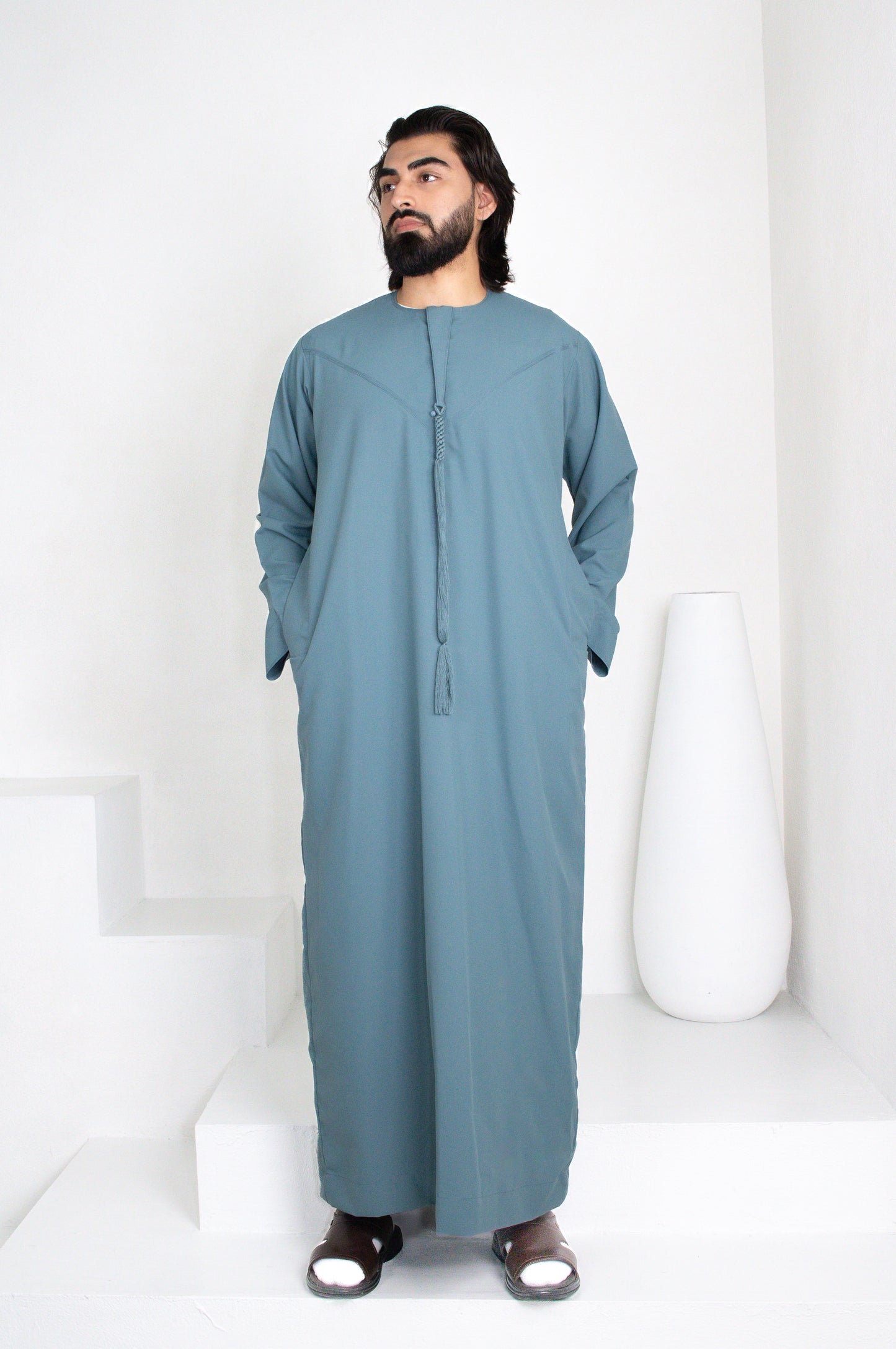 Premium Emirati Thobe: Teal