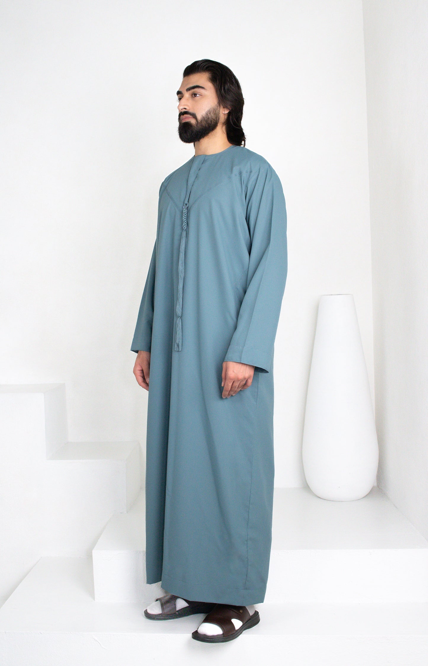 Premium Emirati Thobe: Teal