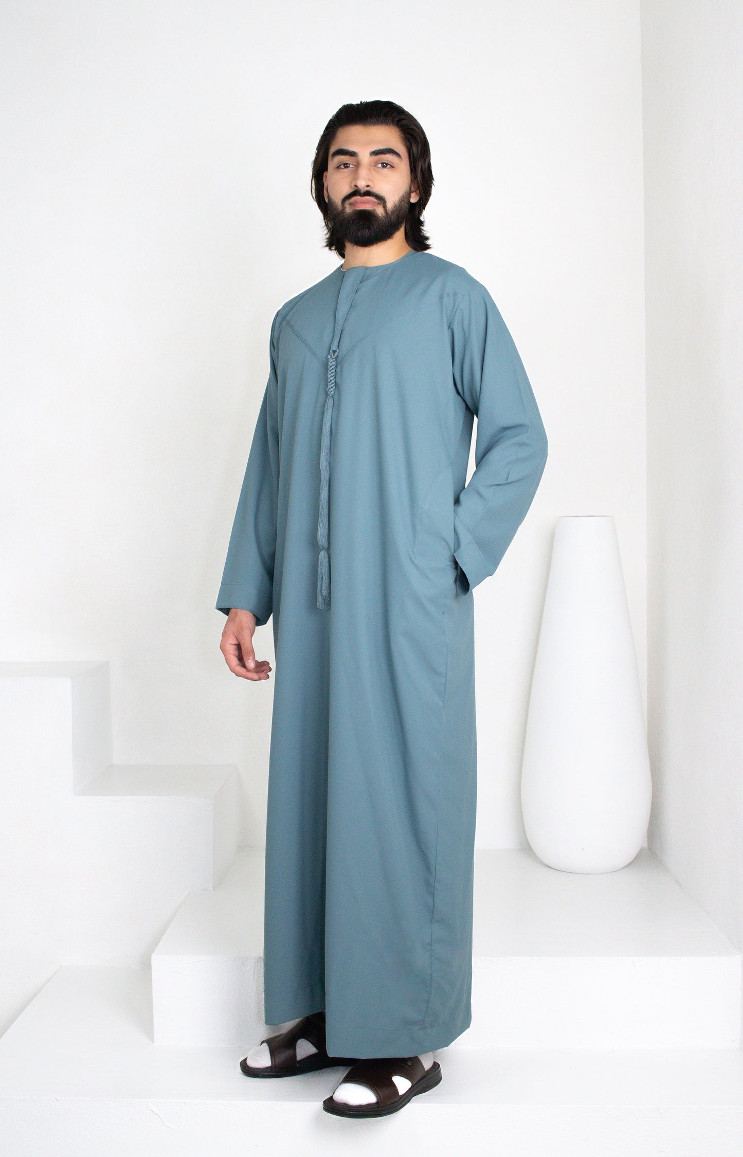 Premium Emirati Thobe: Teal