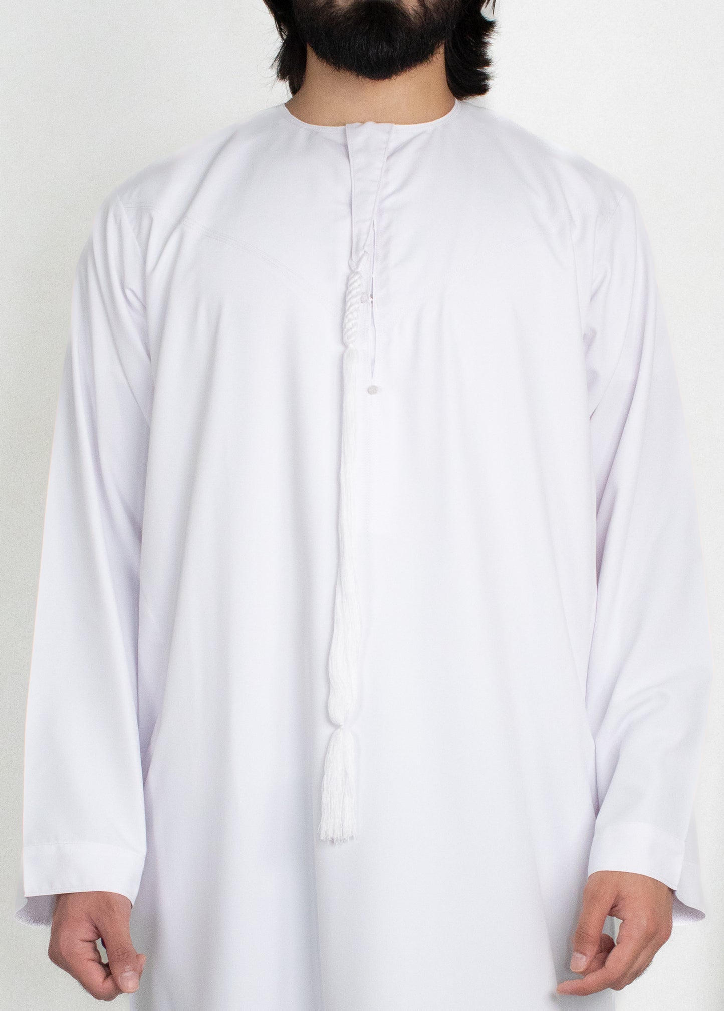 Premium Emirati Thobe: Pure White