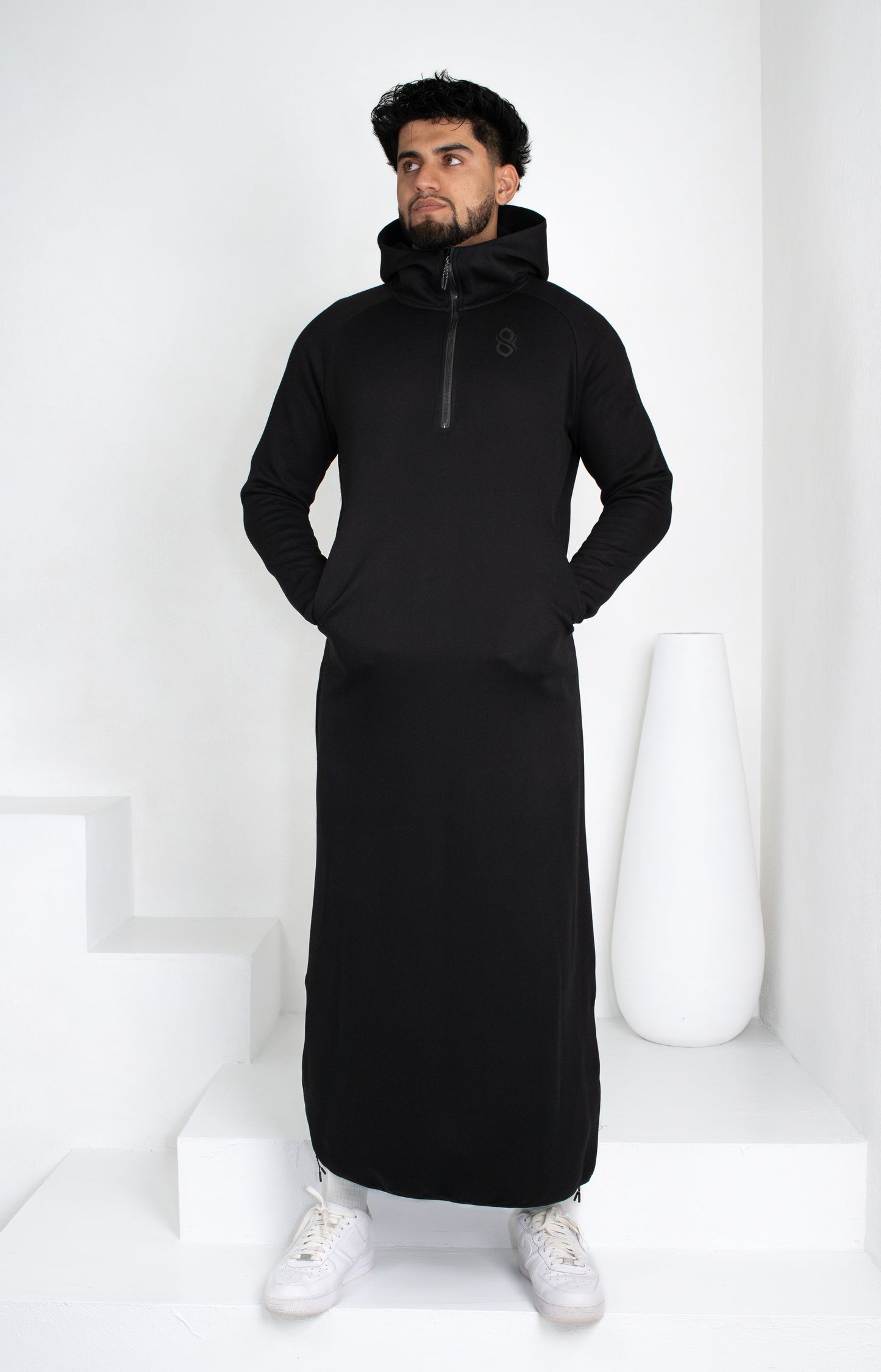 Elite Fleece Thobe: Space Black