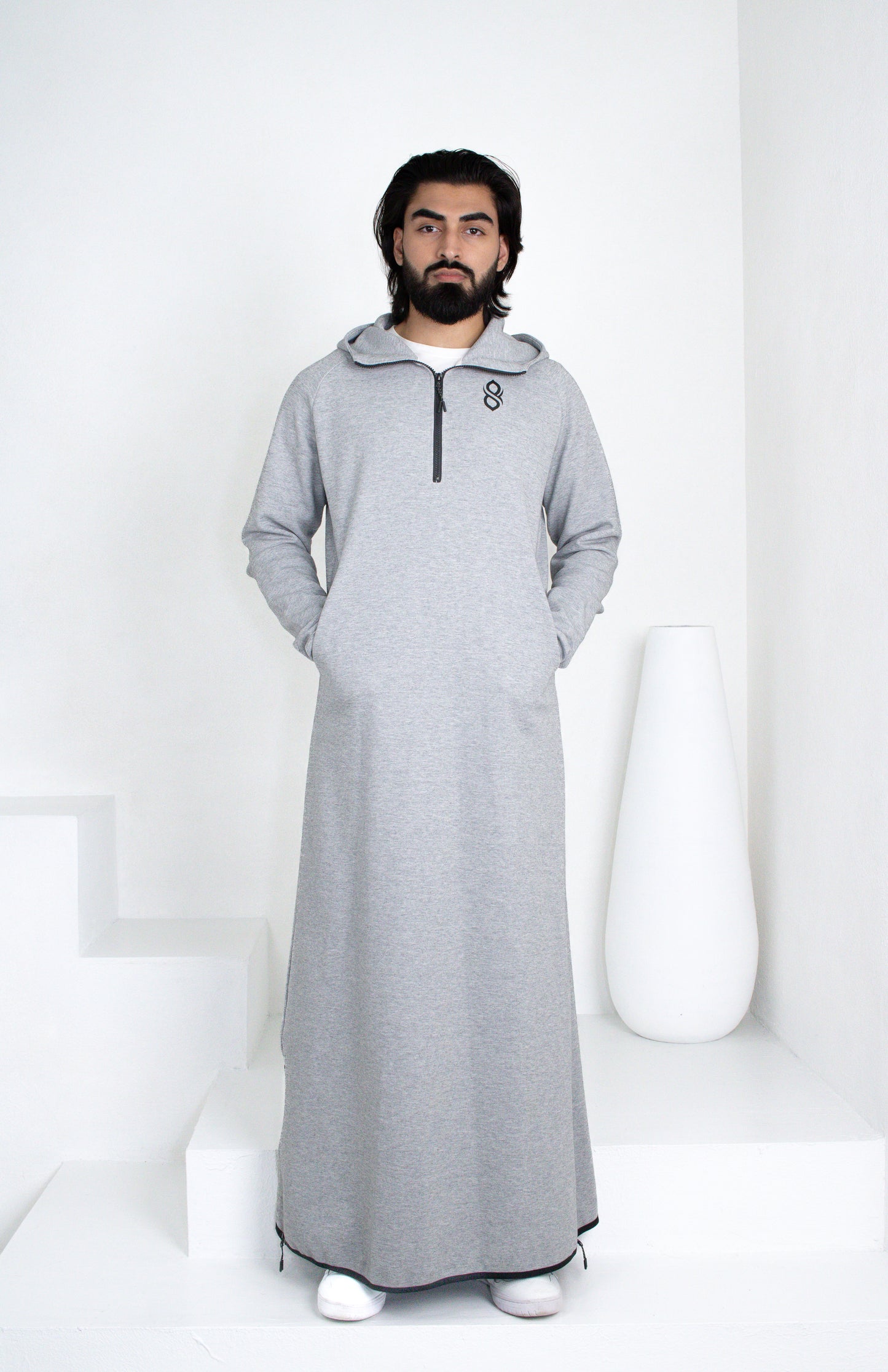 Elite Fleece Thobe: Grey